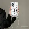 Estuche tipo pajarita adecuado para iPhone 17 Pro Max, funda para teléfono Apple con cordón en las cuatro esquinas, funda de silicona para iPhone 15, 16 y 14 con soporte de espejo