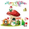 Adesivos de Janela Temáticos de Festa de Natal Desenho Animado Decoração de Atmosfera Festiva Adereços Flocos de Neve Eletrostáticos Adesivos de Parede de Natal