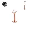 Titanio G23 2-5mm Pin Garra Zirconio Accesorios Inserto 5A Zircón Uña de Labio Aleación de Titanio Joyería para Perforación Amazon