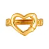 Estilo Ins Europeo y Americano Nueva Moda Anillo con Forma de Corazón de Acero Inoxidable Forma Especial Chapado en Oro Real Anillo Ajustable de Boca Viva Joyería