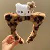 Tiara Fofa de Pelúcia com Estampa de Leopardo, Alto Valor Estético, Tiara de Gatinho Exquisita para Lavar o Rosto, Maquiagem e Higiene Pessoal, Novo Modelo 2026