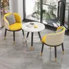 Mesa Pequeña y Sillas Doble Capa para Ocio en Balcón, Mesa de Centro y Sillas Sencillas Modernas de Moda, Juego de Tres Piezas de Una Mesa y Dos Sillas para Hotel