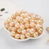 Alta Qualidade, Sofisticado, Banho de Ouro Óptico, Resina Doce, Contas Redondas, Contas Soltas, Materiais para Pulseira DIY, Cordão de Mão, Corrente de Celular