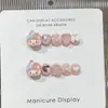 [Melodia Doce] Unhas Vestíveis Totalmente Feitas à Mão Melodia Rosa Coração Unhas Curtas Requintadas Manicure Atacado