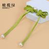 Botón Cheongsam Borla Orejas de Conejo Cola Larga Botón Chino Tejido a Mano Traje Tang Hanfu Accesorios Decorativos