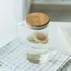 Copo com Suporte Transparente Doméstico Hospitalidade Pessoal Sala de Estar Xícara de Chá Chá Verde Copo para Beber da Família com Tampa