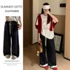 Pantalones de Maternidad 2025 Nuevo Verano Slim Casual Sin Vientre Pierna Ancha Encaje Yamamoto Empalmado Pantalones Largos hasta el Piso Ropa de Verano