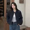 Chaqueta de trabajo de moda estilo coreano para mujer, estilo corto, nuevo modelo otoño 2025, chaqueta casual versátil para mujeres petite, top de moda