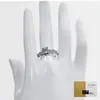 Joyería Transfronteriza, Anillo de Plata S925 de Lujo Ligero para Mujer, Nuevo Estilo de Moda con Incrustación de Moissanita Redonda, Suministro Directo de Fábrica