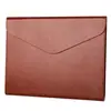 Bolsa para Documentos A4 de Cuero para Almacenamiento Bolsa de Documentos Bolsa de Información Engrosada Gran Capacidad Estudiante Hebilla Magnética Bolso Simple