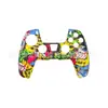 Cubierta protectora para mando de PS5 Cubierta de silicona camuflada para PS5 Piel con proceso de transferencia de agua para la mano Cubierta protectora para PS5