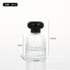 Botella de perfume cilíndrica de vidrio simple y elegante, 30 ml, 50 ml y 100 ml, disponible en stock, botella portátil.