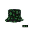 Sombrero de sol para montañismo al aire libre europeo y americano, moderno sombrero de pescador de doble cara con hojas estampadas, sombrero de lavabo de viaje de verano para hombres, venta al por mayor