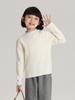 Suéter Pulôver Pudding Haru Kidsren's 2025 Outono e Inverno Novo Versátil Meninas Gola Alta Metade Cor Contrastante Tricotado Camiseta Base