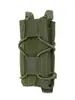 Tiger de Saque Rápido 9mm Bolsa Elástica para Cargador Único de Pistola Accesorio Táctico Ajustable para Exteriores Molle