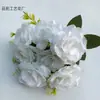Rosas de Perfume Artificiais de 7 Cabeças Transfronteiriças, Rosas Artificiais para Decoração de Casamento, Flores Artificiais, Buquês, Paredes de Flores, Fileiras de Flores