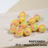 Cuentas Redondas Bicolores de Corazón de Puntos Versátil Joyería DIY Accesorios de Cuentas Sueltas Cadena para Teléfono Móvil Hecha a Mano Cadena de Cuentas Pulsera Cuentas