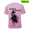 Estampa de Anime Dawn of the Witch 2022 Nova Camiseta Casual de Manga Curta com Gola Redonda Estampa de Anime Esportivo
