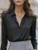 Camisa Corta de Mujer Estilo Coreano Top Casual para Mujer Estudiante Talla Grande Manga Larga Anti-Exposición Camisa Blanca Blusa para Mujer