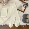 Calcetines Grues de Lana de Tubo Largo para Otoño e Invierno para Mujer, Calcetines de Media Pierna con Patrón de Diamantes Sencillo Estilo Coreano, Calcetines Adelgazantes para Pantorrilla