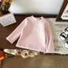 Conjunto Espesso Infantil com Forro de Fleece 2024 Outono e Inverno Saia Espessa com Forro de Fleece Camisa Básica com Forro Conjunto de Duas Peças