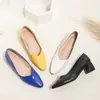 Zapatos de tacón de bloque estilo francés para mujer, Nuevos zapatos de noche estilo hada para Primavera y Otoño 2025, Zapatos elegantes de tacón medio para el trabajo