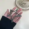 Pinza de Agarre Estrella Hueca de Metal de Cinco Puntas Plata Dulce Fresca Pinza para el Cabello de Estrella Elegante Simple para Recogido Parcial en la Parte Posterior de la Cabeza para Niños