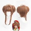 Cardcaptor Sakura Kero Sakura Kinomoto Sakura Pinza de Tigre Doble Cola de Caballo Peluca Cosplay con Flequillo