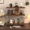 Estante de Almacenamiento Estilo Medieval, Estante para Café de Cocina, Estante de Almacenamiento para Escritorio de Oficina, Estante Divisor, Estantería Pequeña, Portavasos