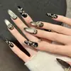 Ojo de Gato Iridiscente Noche Misteriosa Destello Diamante Dulce Chica Cool Estilo Ins Europeo y Americano Uñas Portátiles Desmontables 30 Piezas