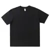 Camiseta de Algodón Puro de Manga Corta de Color Sólido Personalizada al por Mayor 230g 7A Antibacteriana Física Hombros Descubiertos para Hombres y Mujeres Cuello Redondo Ropa de Trabajo