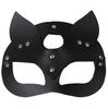Máscara de olho de raposa de couro com unhas role play orelhas de gato máscara sm brinquedos adultos produtos sexuais por atacado