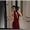 Vestido Longo Bodycon com Lantejoulas, Decote Halter, Costas Nuas Profundas, Sexy, Lançamento Primavera 2026