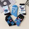 Calcetines de dibujos animados japoneses para mujer, calcetines de algodón peinado hasta la pantorrilla, calcetines de anime de dibujos animados lindos, entrega de una sola pieza
