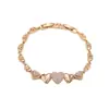 Nuevo Pulsera de Zirconia con Forma de Corazón Transfronteriza Europea y Americana, Diseño de Nicho de Lujo Ligero, Regalo de Gama Alta para Novia en San Valentín