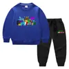 2023 Primavera y otoño nueva ropa infantil transfronteriza suéter para niños pantalones de dibujos animados conjunto de dos piezas bebé algodón traje de manga larga