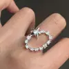 Anillo Ovalado Geométrico de Moda para Mujer, Hueco y Delicado, Anillo Abierto Único y Audaz, Anillo Trendy Dulce de Nicho para el Dedo Índice
