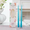 Vela de haste longa com rosca longa moldada galvanizada europeia vela de haste romântica casamento jantar à luz de velas de hotel atmosfera de festival vela de haste