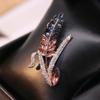 Broche de diamantes con forma de espiga de trigo de estilo coreano, nuevo, para mujer, con luz atmosférica, ramillete de cristal de lujo, diseño de alta gama, accesorios de alfiler con sentido