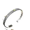 Pulseira de Prata Esterlina 925 com Textura Seiko para Homem Personalizada Retro Caveira Dominadora Moda Pulseira Aberta Joia da Moda