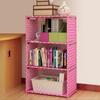 Estantería sencilla de múltiples capas con combinación de tubos de acero, estantería de suelo, estantería de pared para niños, estantería de almacenamiento para estudiantes de escuela primaria