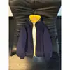 Sudaderas con capucha y cremallera de bloques de color retro americano para hombre y mujer, cárdigan exterior de otoño e invierno para pareja, tops casuales de moda