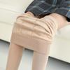 S141 leggings de terciopelo perlado acolchados y forrados de felpa otoño e invierno nuevos pantalones para calentar los pies para mujer 230g al por mayor