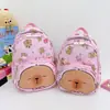 Mochila Escolar Infantil Linda con Estampado de Dibujos Animados, Moderna para Niños y Niñas, Estudiantes de Primaria, Ligera y Versátil, Mochila de Capibara