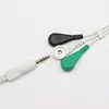 Cable de audio macho de 3.5 de cuatro polos alargado blindado blanco A hebilla hembra de 4.0 línea de hebilla uno a tres