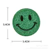 Novos Adesivos de Patches Bordados com Glitter de Expressões Fofas para Sapatos, Mochilas, Decoração de Bagagem, Fabricante Atacadista de Rosto Sorridente