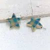 23mm Cuadros Estrella de Cinco Puntas Retro Maillard Perforados Cuentas DIY Pulsera Collar Acrílico Joyería Accesorios