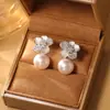 Nuevo Producto de Verano Aretes Manta Perla Rosa, Lujo Ligero, Gama Alta, Aretes de Moda y Personalizados, Aretes Elegantes y Elegantes para Mujer