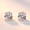 Nuevos aretes de cuatro puntas con zirconia cúbica para mujer, simples, modernos y dulces, mini y delicados, aretes colgantes elegantes, venta al por mayor