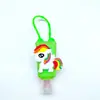 Funda de PVC de dibujos animados para botella de gel antibacterial, superventas transfronteriza, funda protectora de resina hecha a medida para botella trapezoidal de 30 ml, botella de perfume con cordón